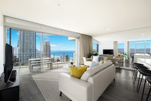 3 Bedroom Ocean View Apartment | Living area | TV, DVD player