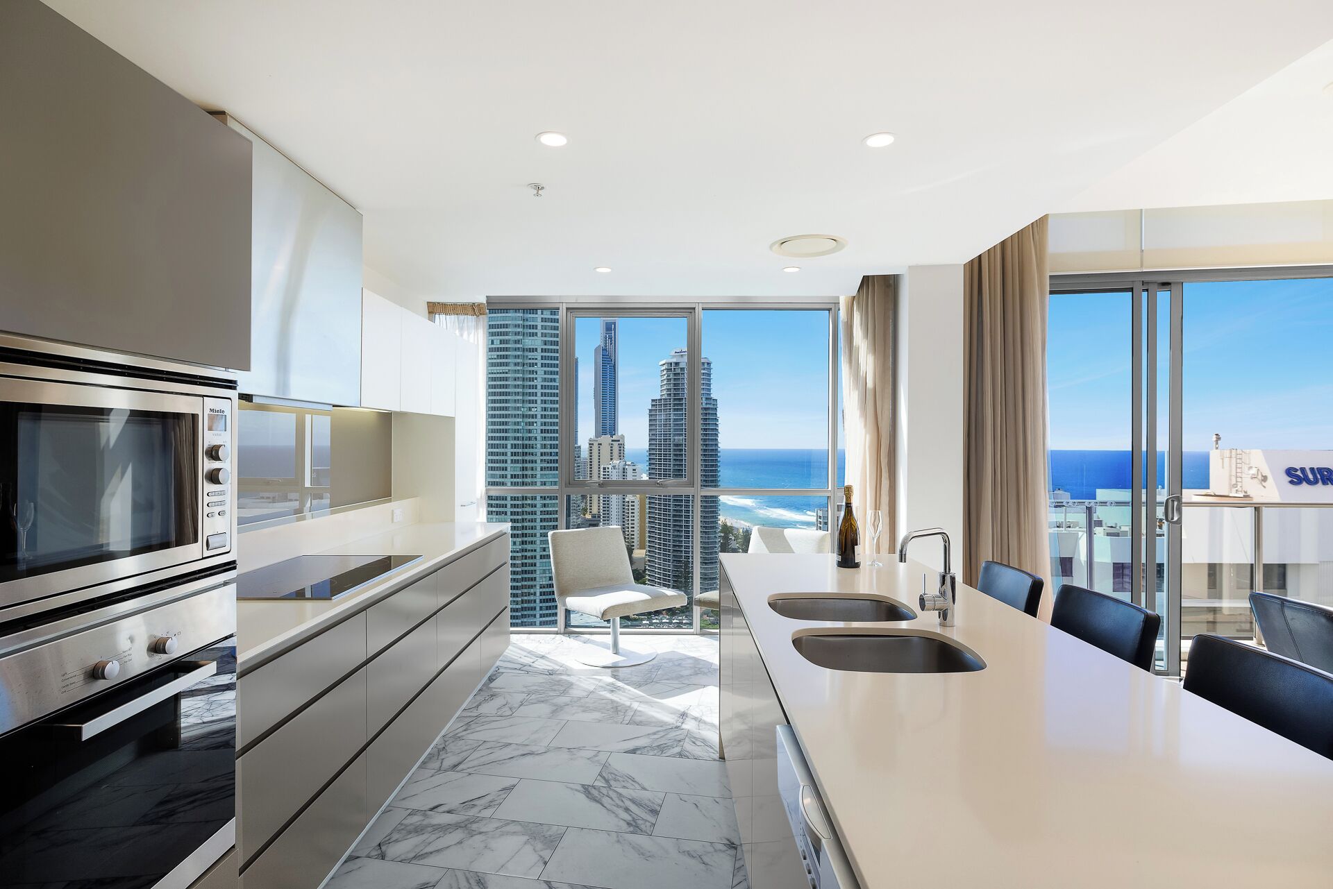  3 Bedroom Penthouse | Private kitchen | Full-size fridge, microwave, stovetop, dishwasher