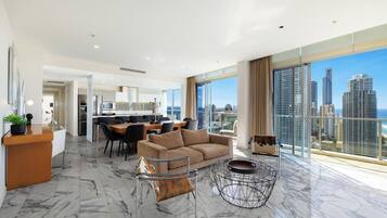 3 Bedroom Penthouse | Living area | TV, DVD player