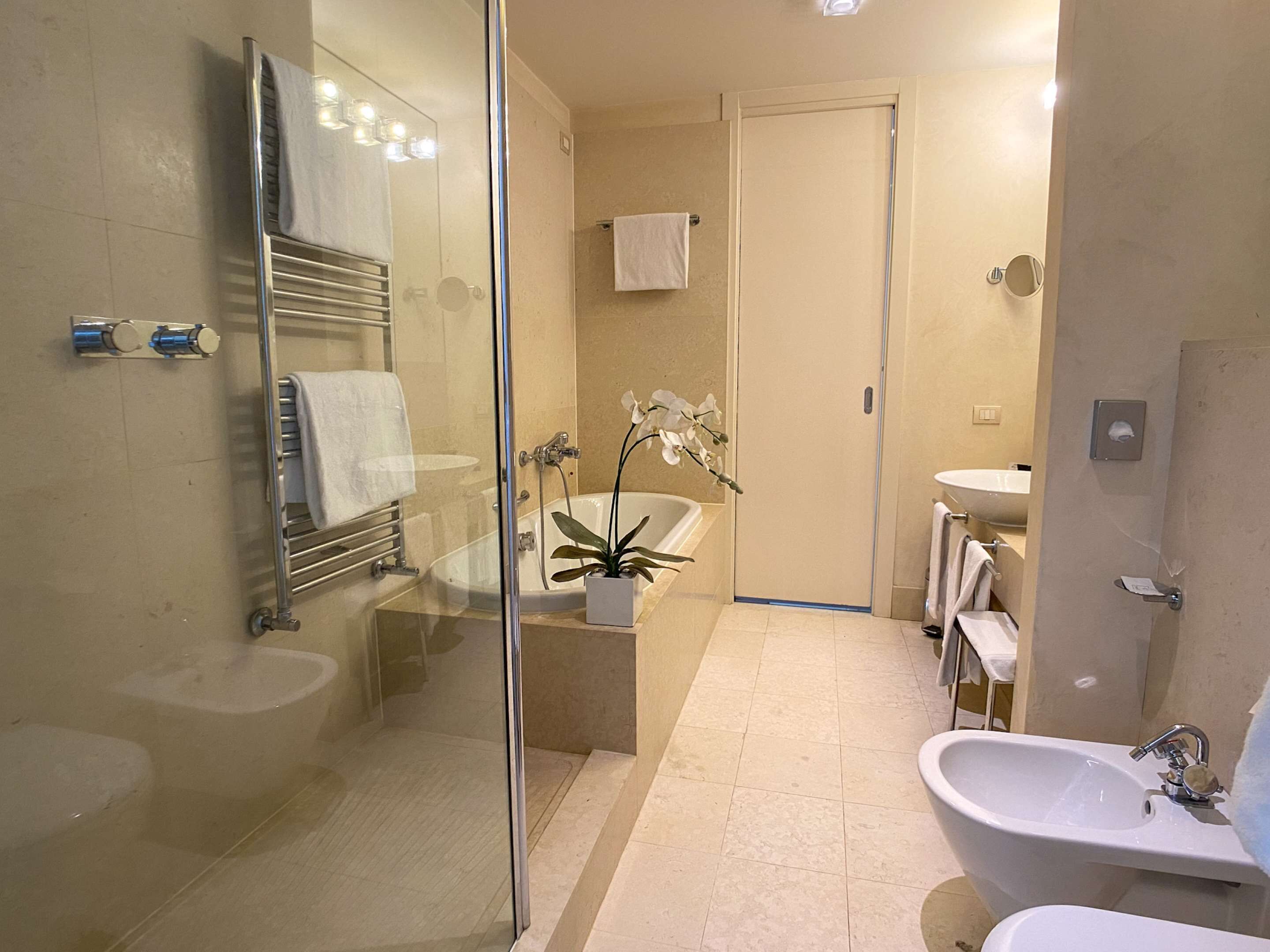 family suite, 1 king bed | bathroom | hair dryer, bidet, towels