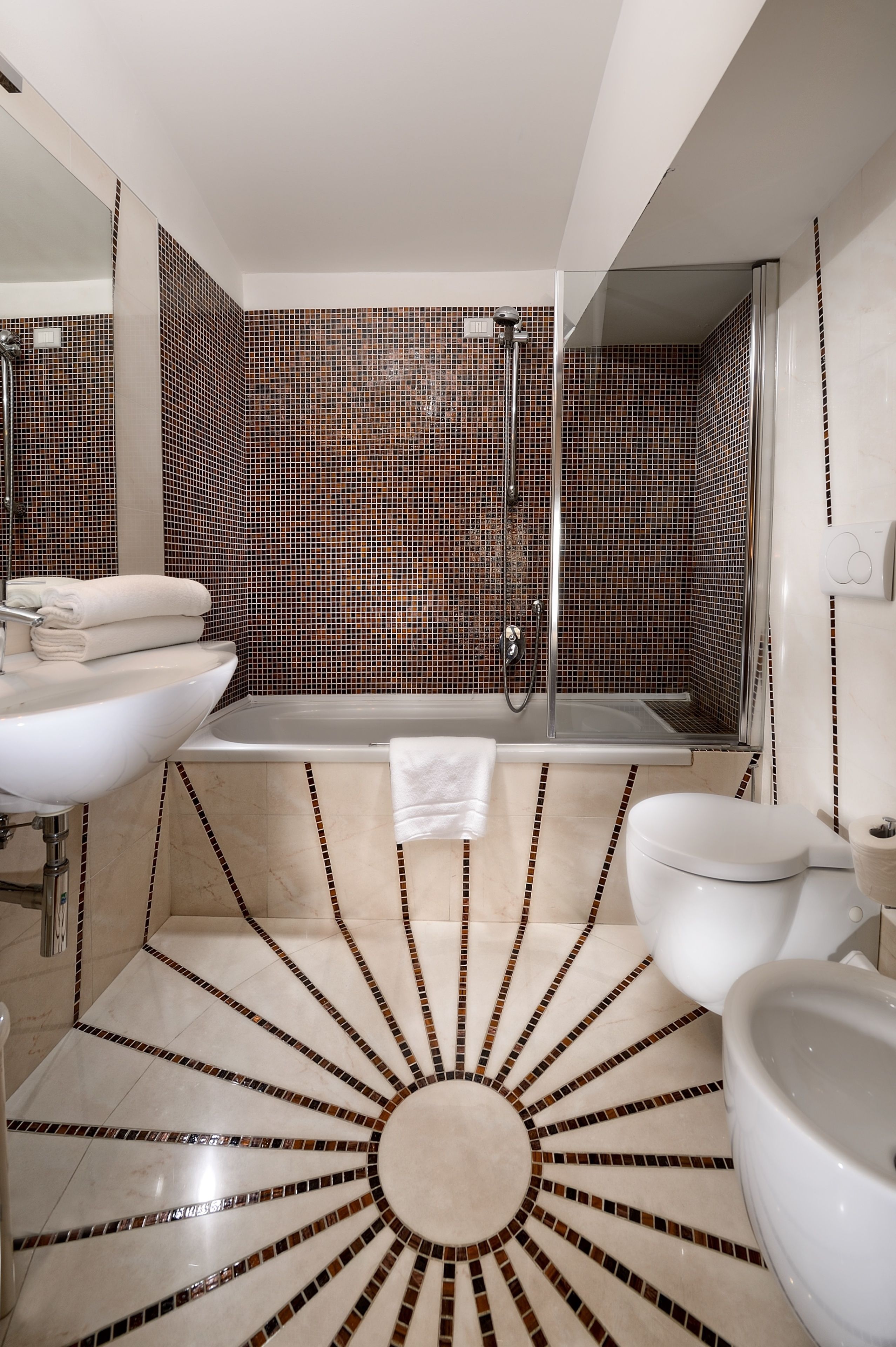 family room | bathroom | free toiletries, hair dryer, bidet, towels