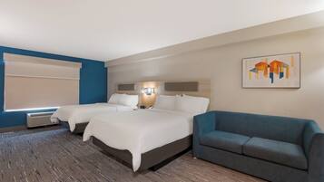 Premium bedding, pillow-top beds, in-room safe, desk