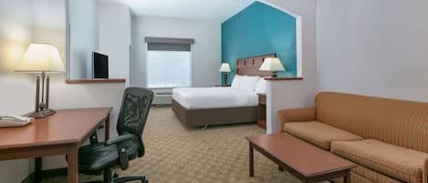 Suite, 1 cama King size, con acceso para personas discapacitadas, para no fumadores (Roll-In Shower) | Camas con pillow-top, caja de seguridad en la habitación y escritorio