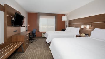 Standard Room, 2 Queen Beds | In-room safe, desk, iron/ironing board, free cribs/infant beds