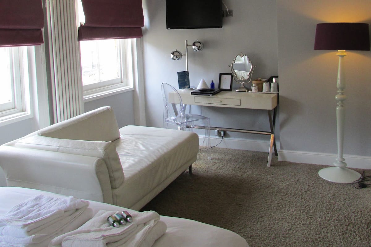 Premium bedding, down duvets, memory-foam beds, individually decorated