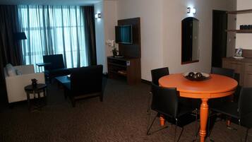 Flat-screen TV, pay movies