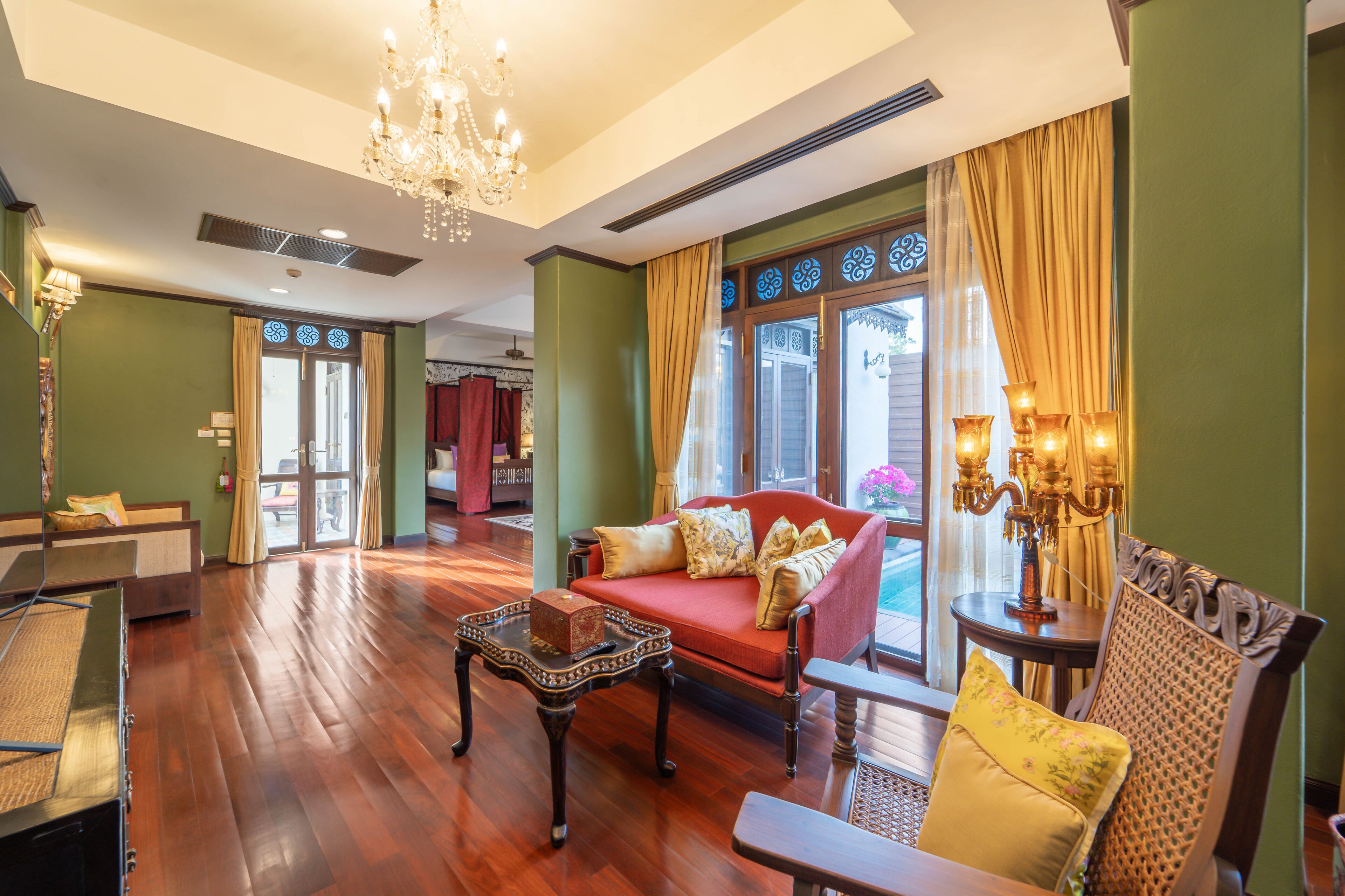 puripunn grand suite | living area | 40-inch led tv with cable channels