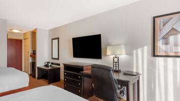 Standard Room, 2 Queen Beds, Non Smoking, Refrigerator & Microwave | Desk, laptop workspace, iron/ironing board, rollaway beds