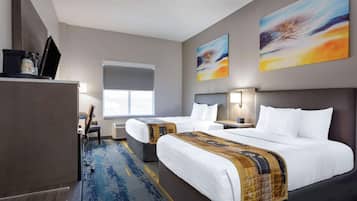 Sängtillbehör av högsta kvalitet och värdeförvaringsskåp på rummet