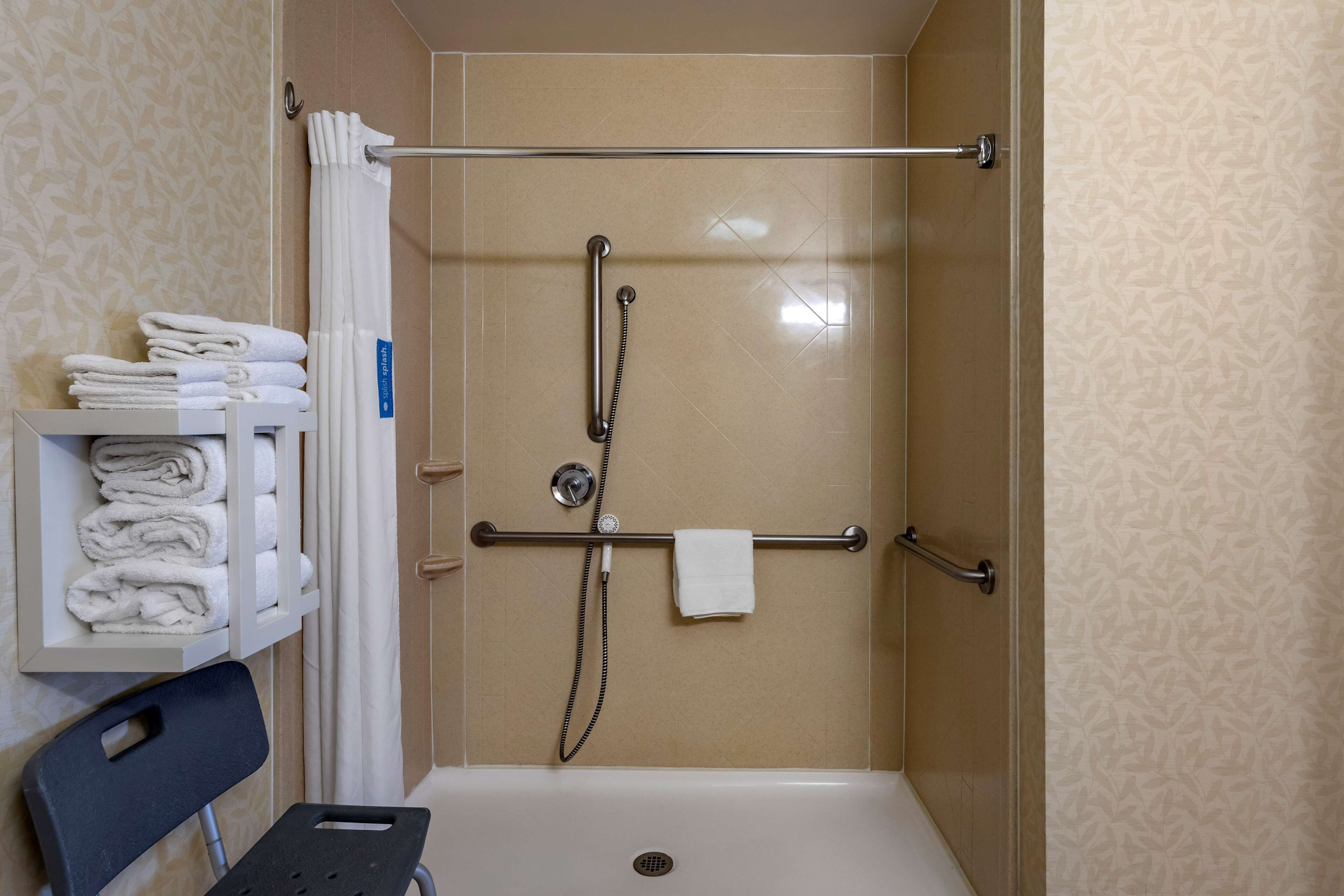 suite, 1 king bed, accessible, non smoking | bathroom shower