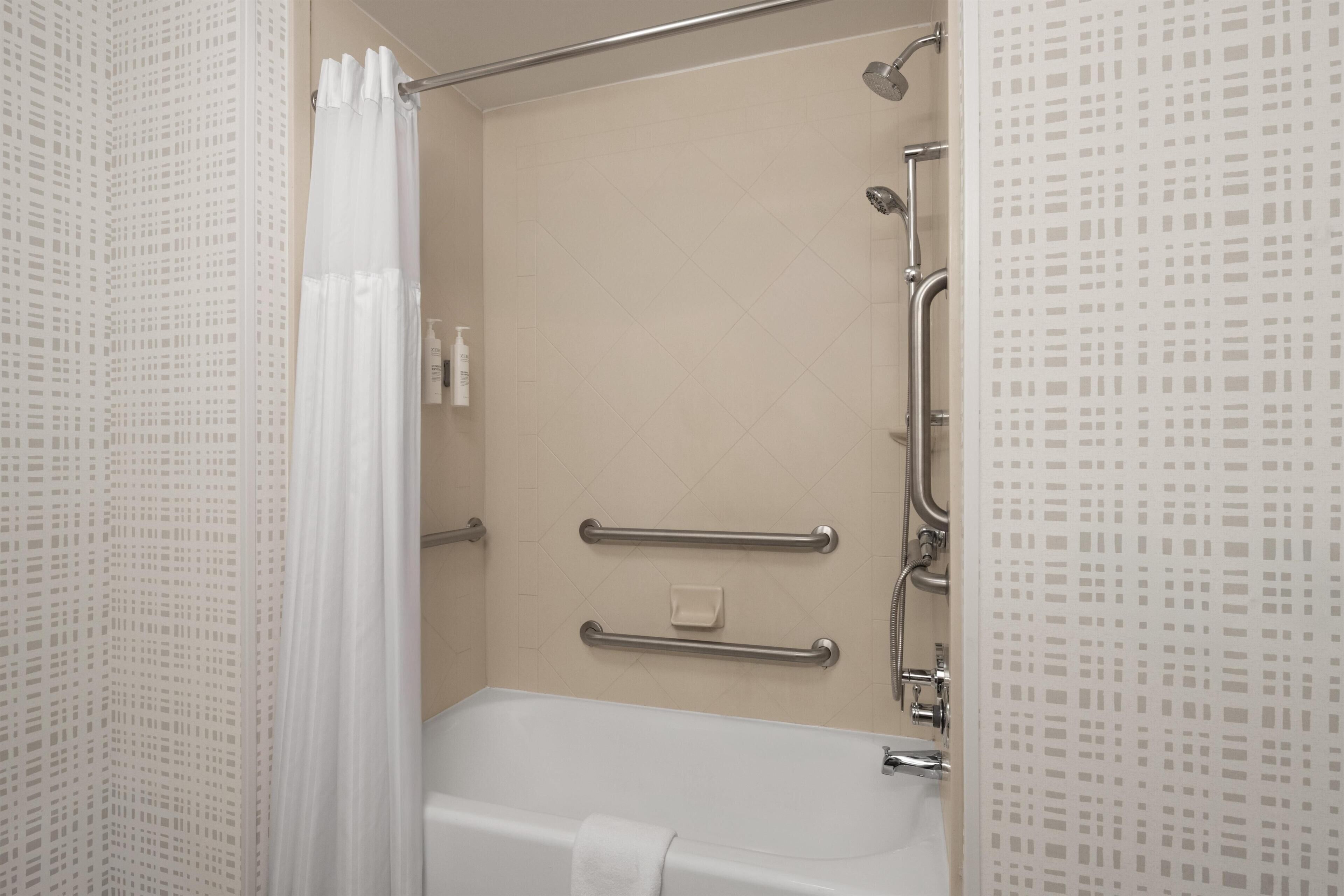 Free toiletries, hair dryer, towels