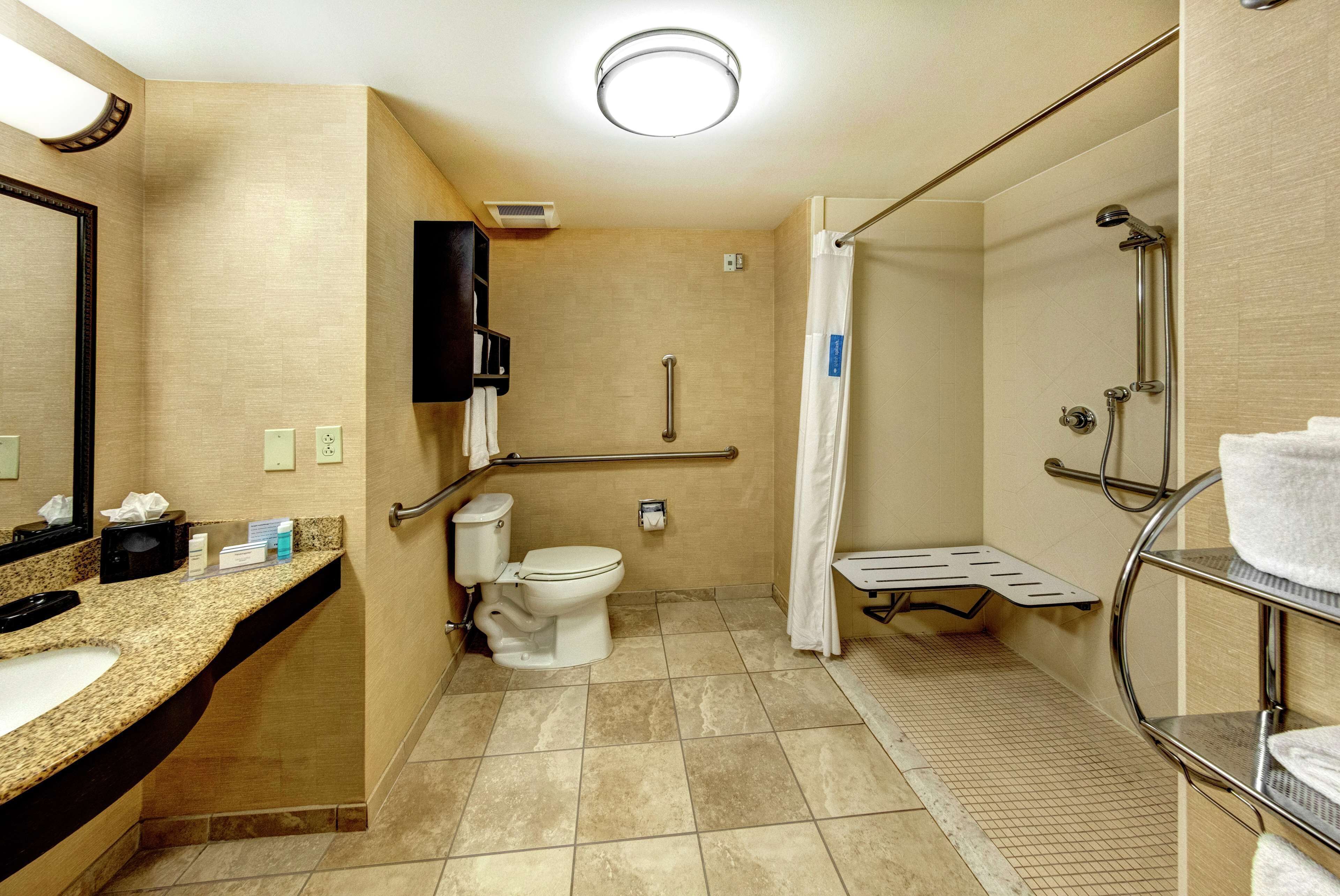 room, 2 queen beds, accessible, non smoking | bathroom shower