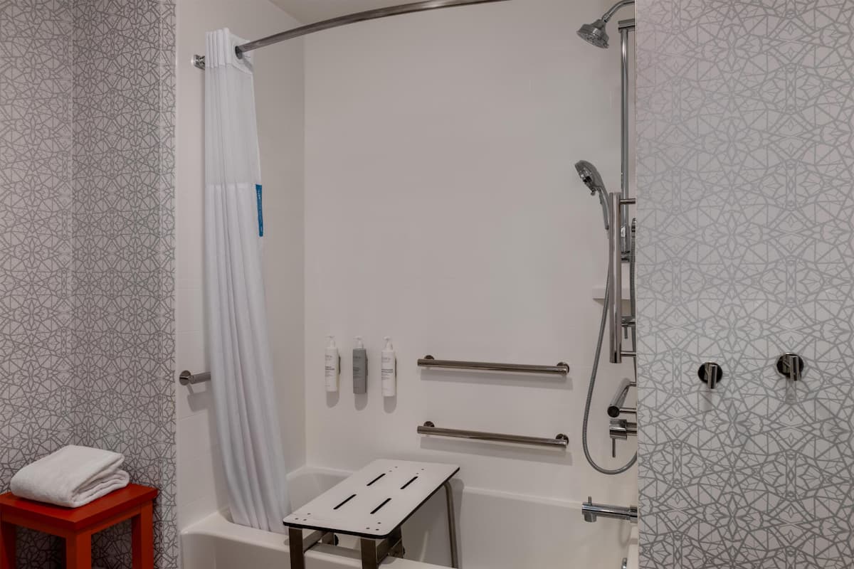 Free toiletries, hair dryer, towels