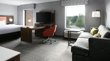 Suite estudio, 1 cama King size y sofá cama | Área de sala de estar | Televisión de pantalla plana y películas con cargo