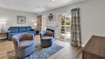 Townhome, 2 Bedrooms | Living area | TV, fireplace