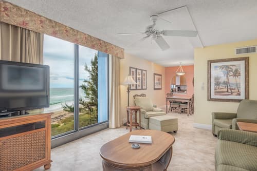 Condo, 2 Bedrooms, Balcony, Partial Ocean View | Living room | Flat-screen TV, DVD player