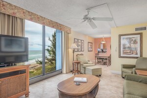 Condo, 2 Bedrooms, Balcony, Partial Ocean View | Living room | Flat-screen TV, DVD player
