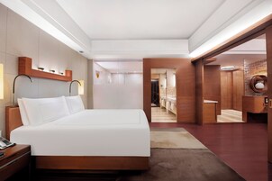 Down duvets, minibar, in-room safe, desk