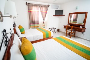 Standard Double Room, 2 Double Beds | In-room safe, individually furnished, iron/ironing board - Los Olivos Spa (Oaxaca)