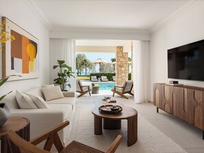 Familie suite | Luxe beddengoed, een minibar met enkele gratis items