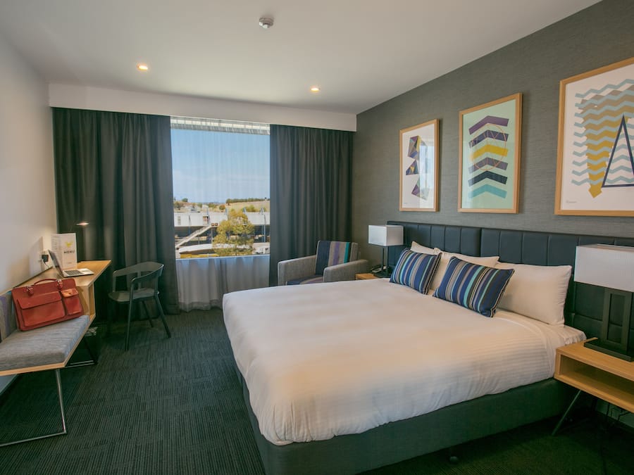 In-room safe, desk, laptop workspace, blackout drapes