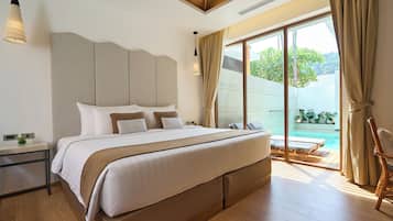 Pool Villa, 1 Bedroom | Minibar, in-room safe, individually decorated, desk