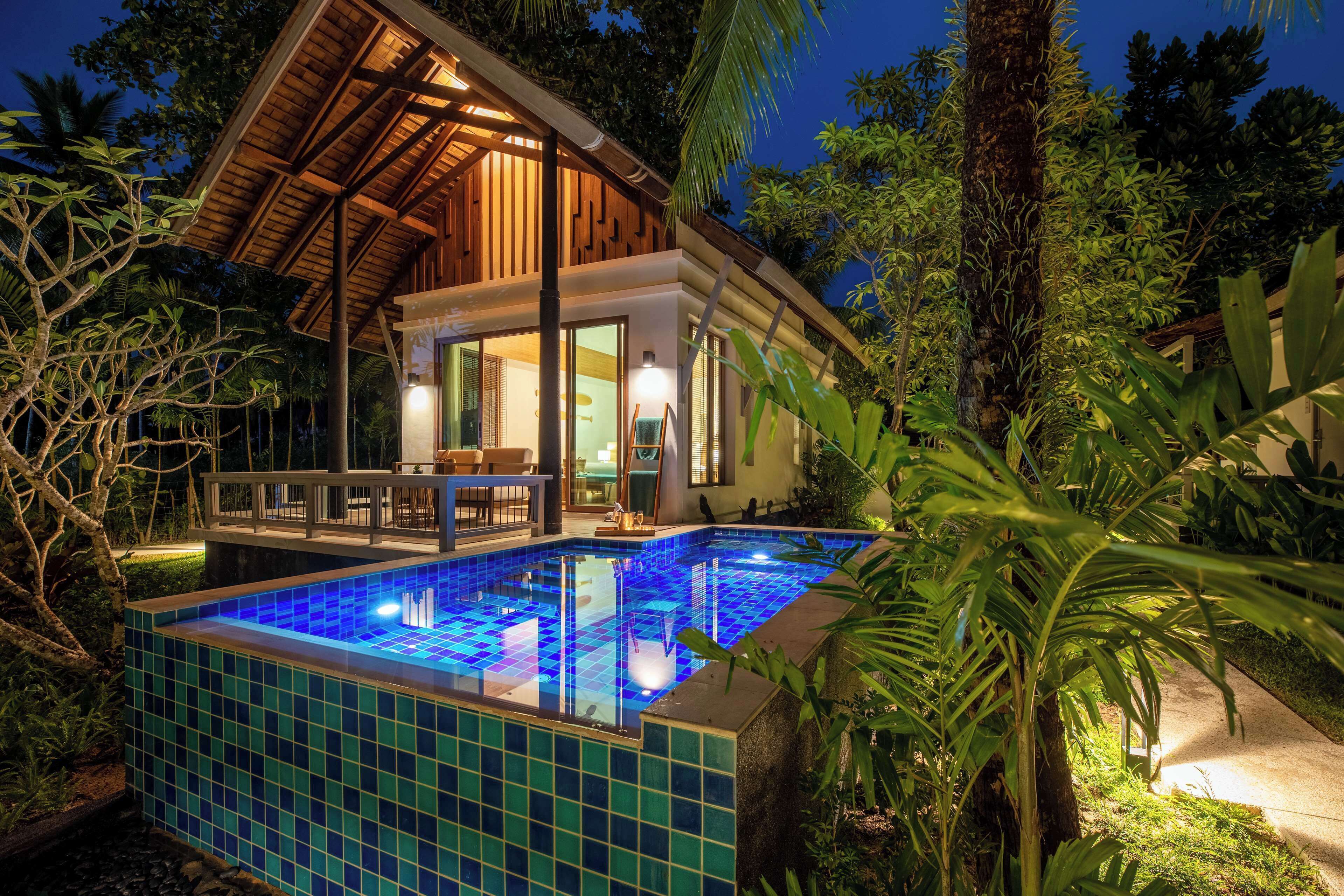 Villa, 1 cama de matrimonio grande (Pool) | Caja fuerte, espacio para trabajar con un portátil, cortinas opacas