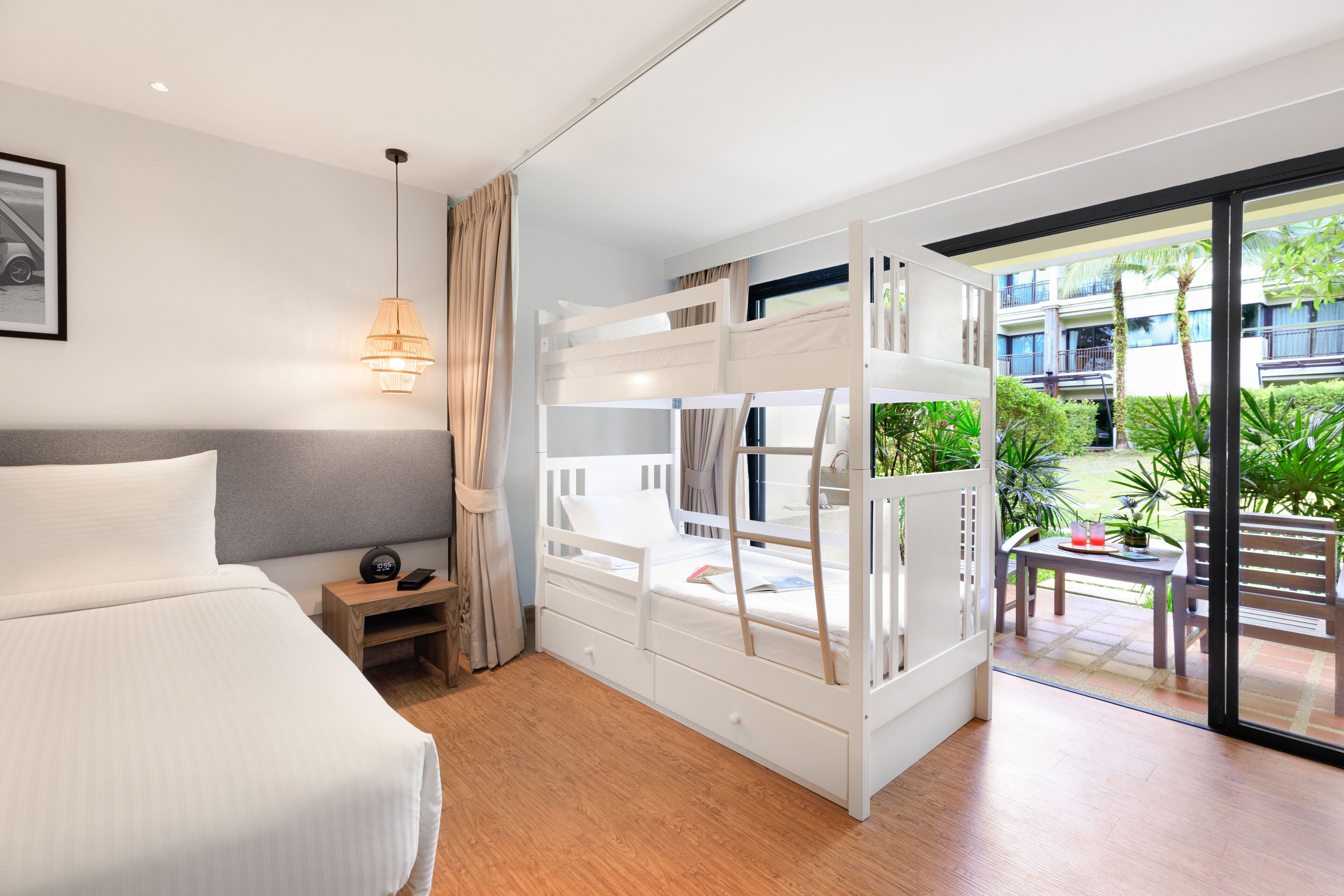 Family Room, 1 King Bed, Terrace (Garden) | In-room safe, laptop workspace, blackout curtains, iron/ironing board