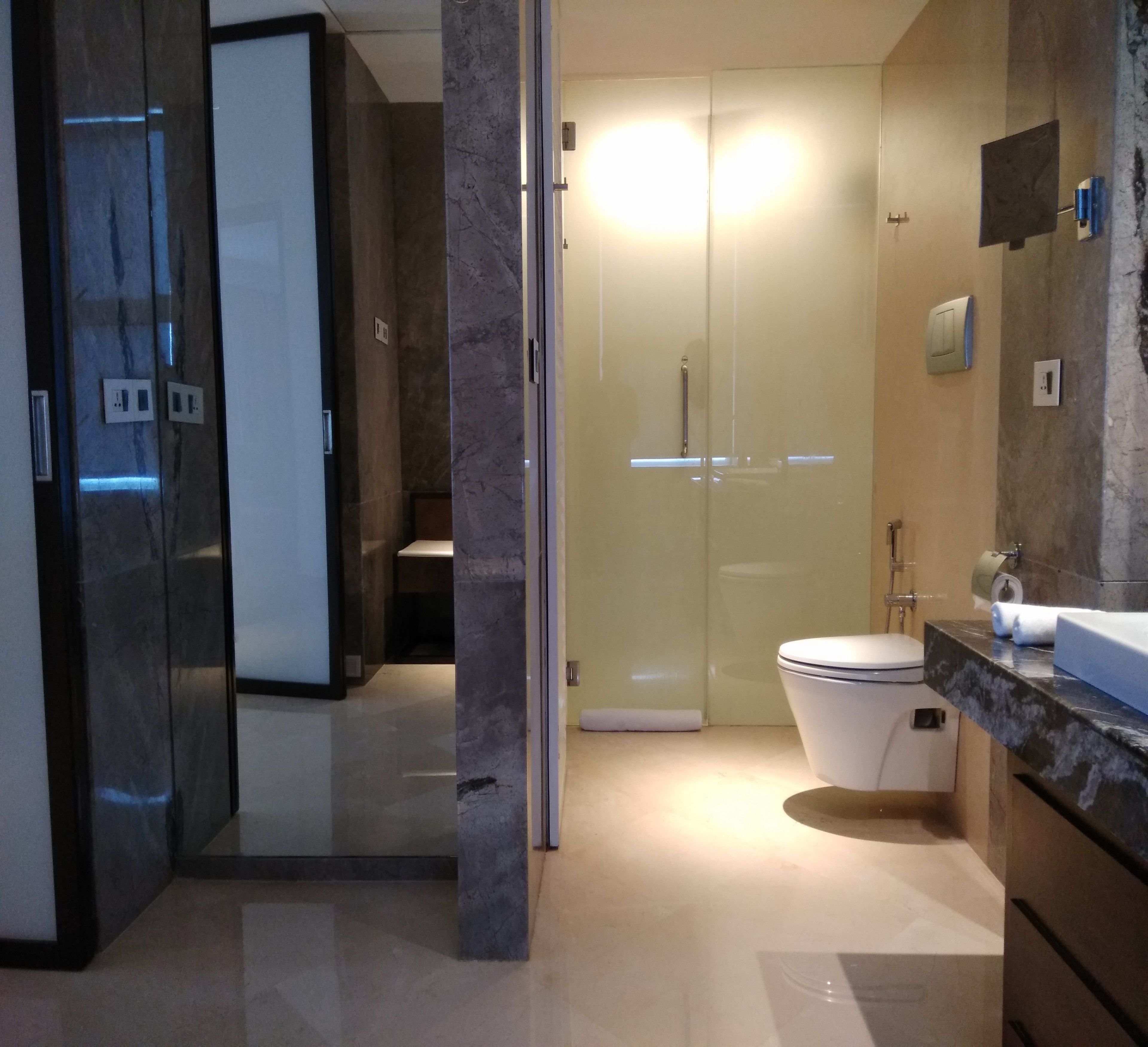 shower, free toiletries, hair dryer, bathrobes