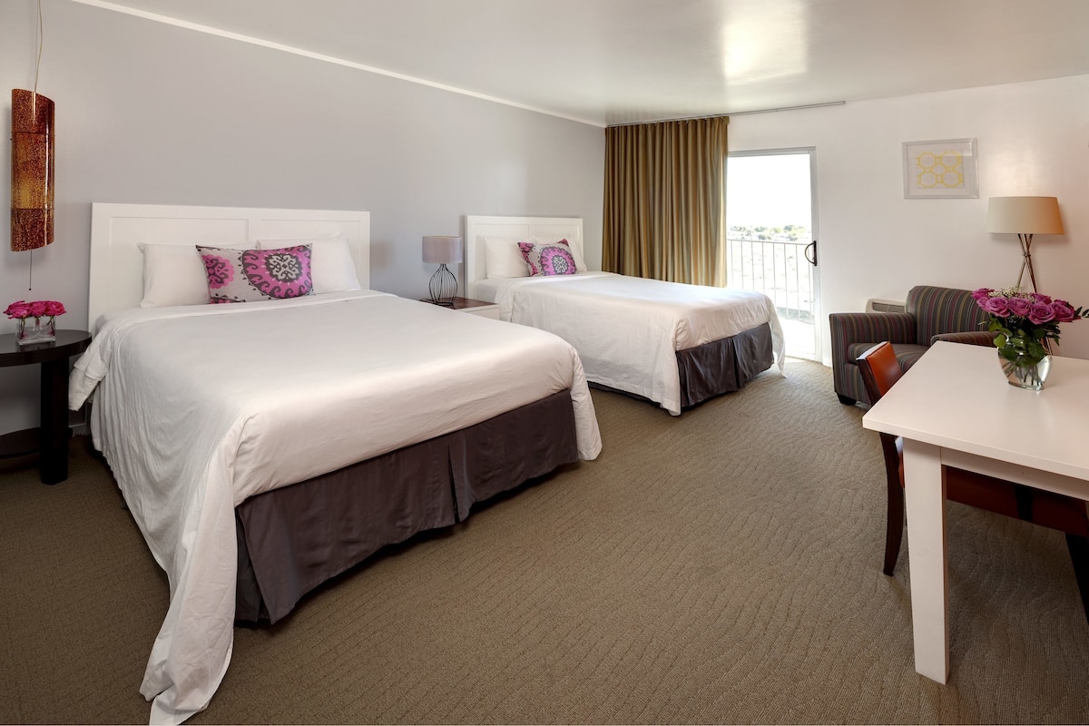 Standard Double Room, 2 Queen Beds | In-room safe, individually decorated, desk, laptop workspace