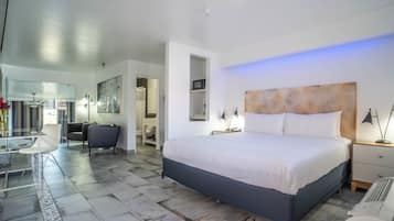 Premium Suite, 1 King Bed, Private Pool (Adults Only) | In-room safe, individually decorated, desk, laptop workspace