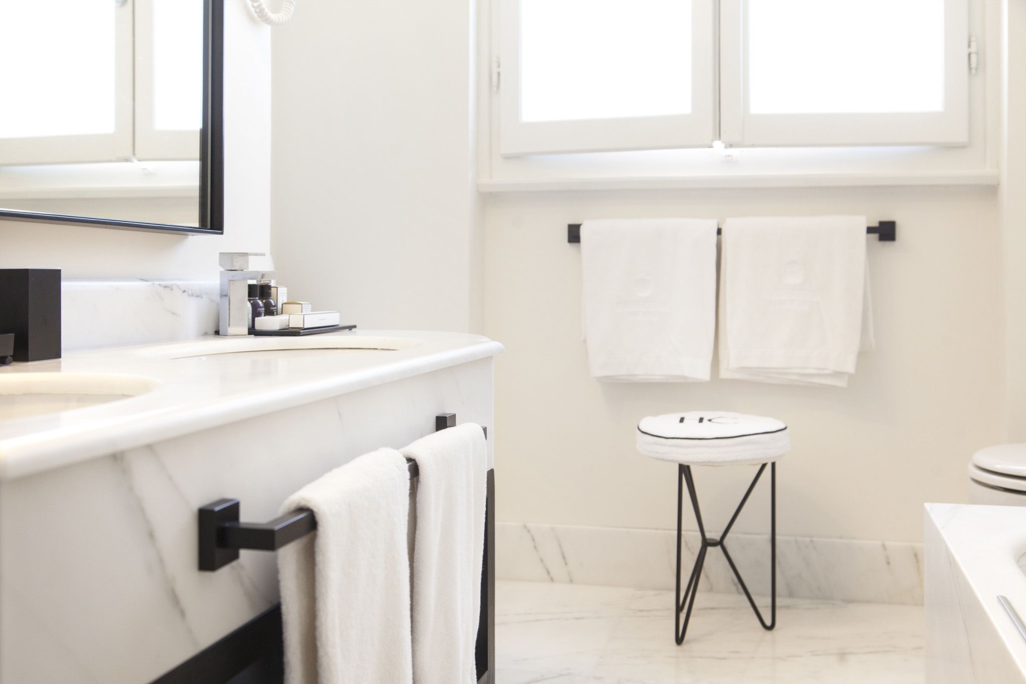 free toiletries, hair dryer, dressing gowns, slippers