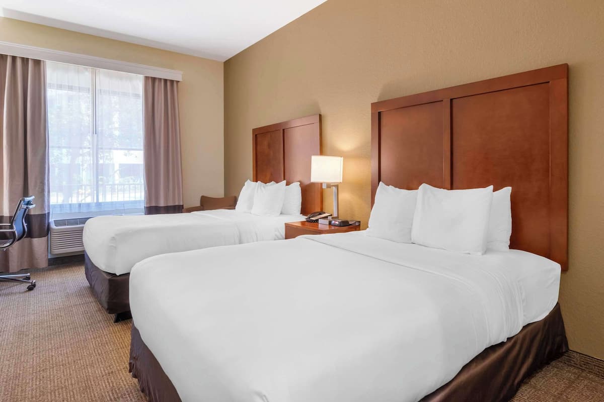 Standard Room, 2 Queen Beds, Non Smoking | Desk, blackout curtains, iron/ironing board, rollaway beds