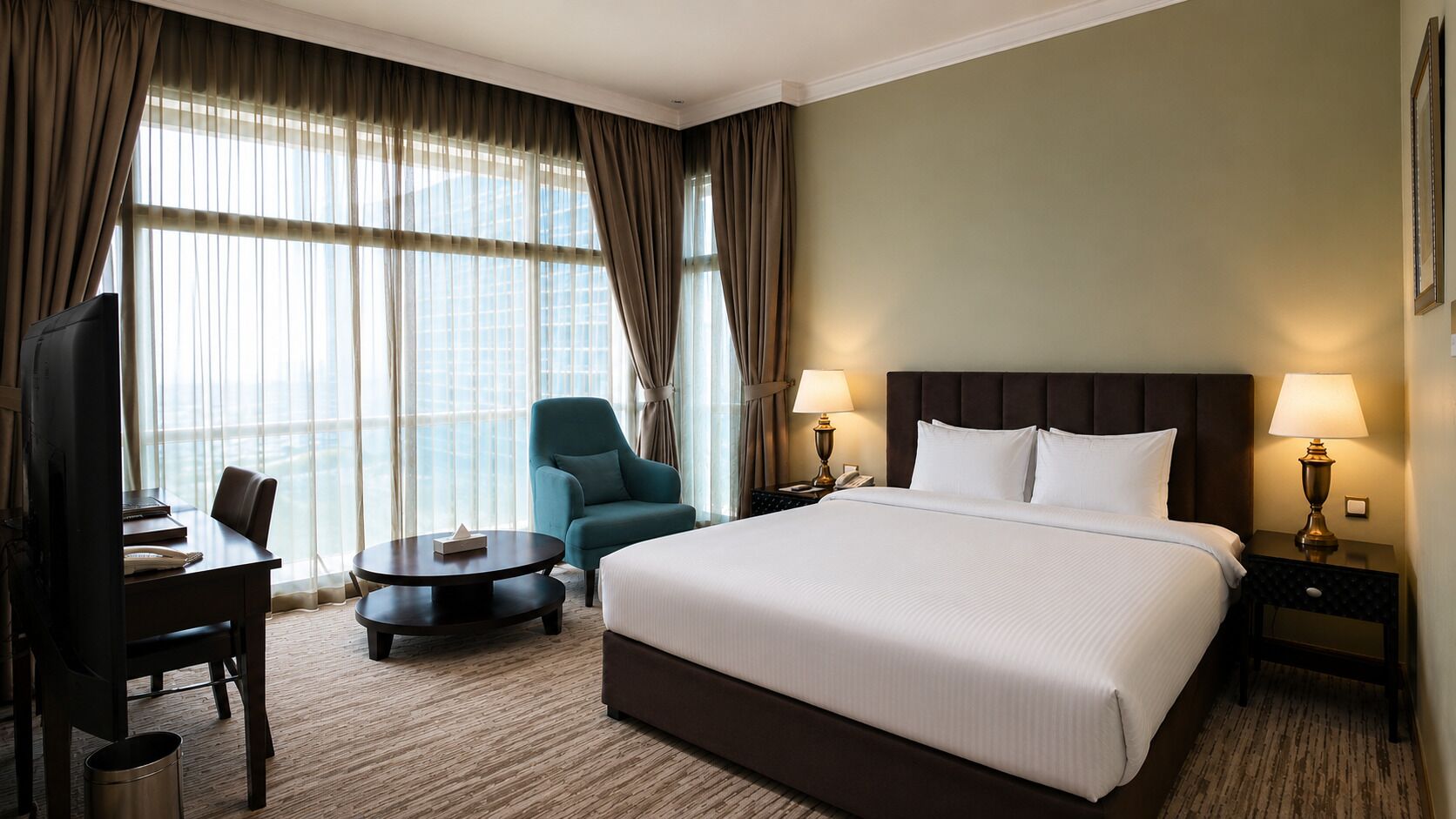 Deluxe-Suite, 1 King-Bett | Bettwäsche aus ägyptischer Baumwolle, hochwertige Bettwaren