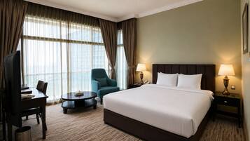 Deluxe-Suite, 1 King-Bett | Bettwäsche aus ägyptischer Baumwolle, hochwertige Bettwaren