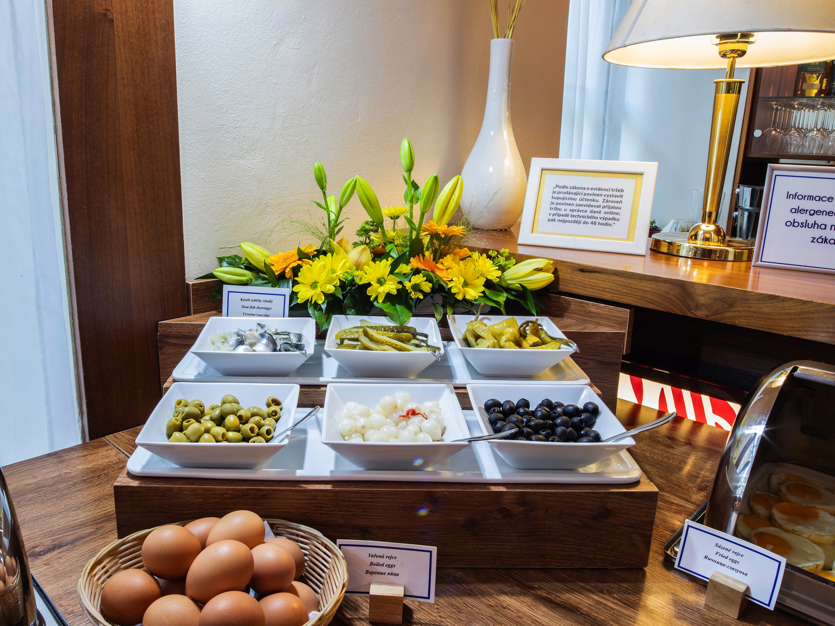 daily buffet breakfast (czk 315 per person)