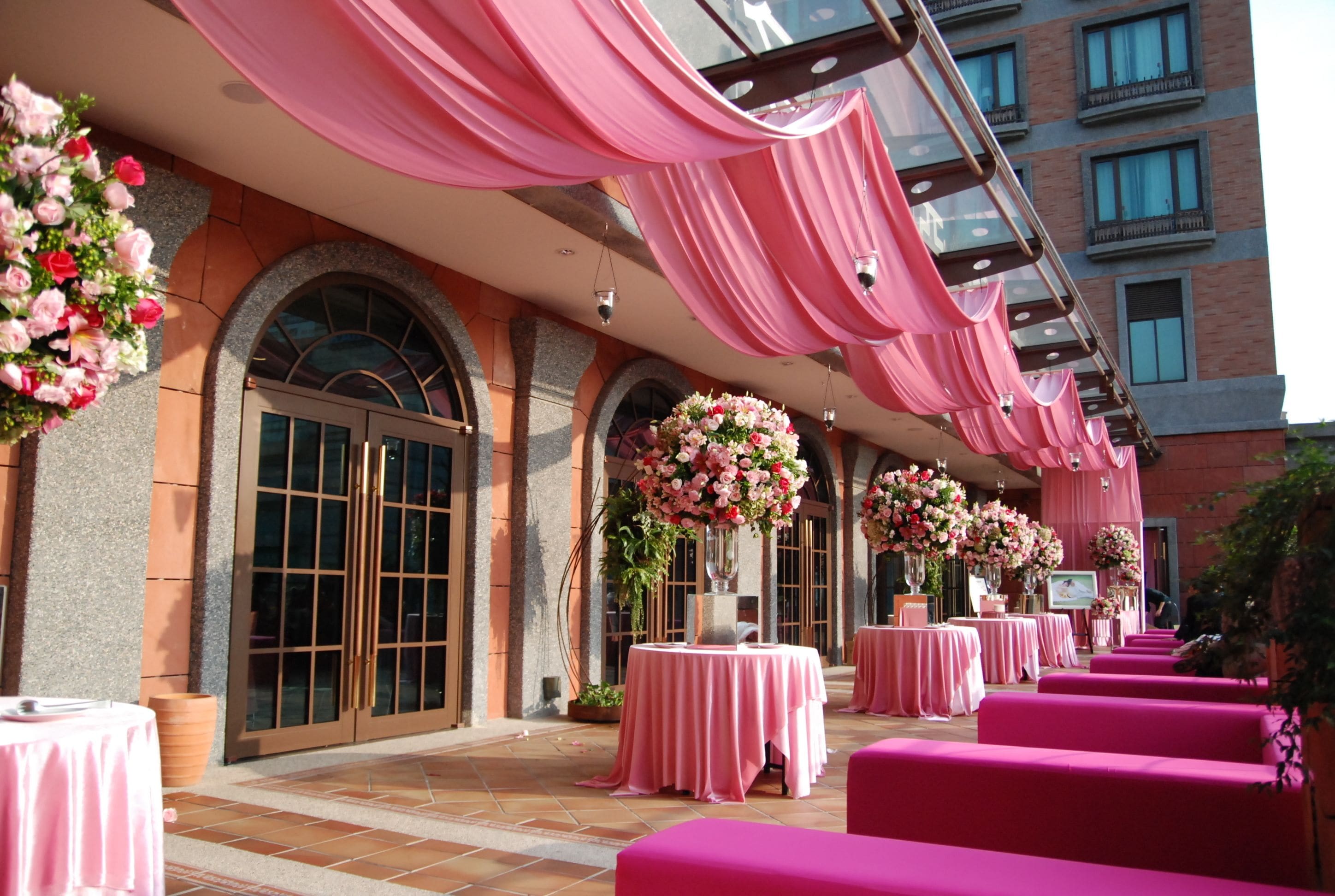 outdoor wedding area