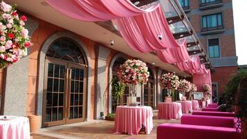 Outdoor wedding area