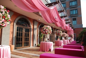 Outdoor wedding area