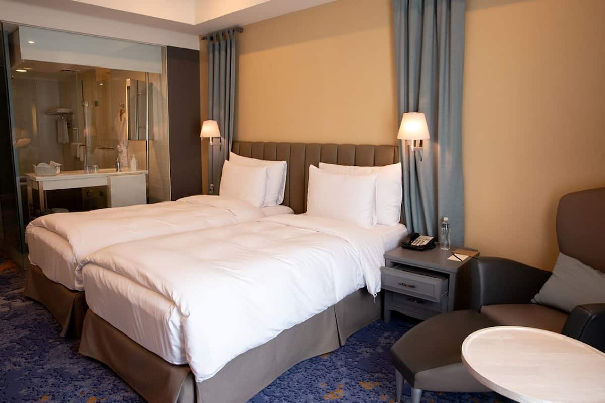Deluxe Twin kamer | Luxe beddengoed, donzen dekbedden, pillowtop-bedden, een minibar
