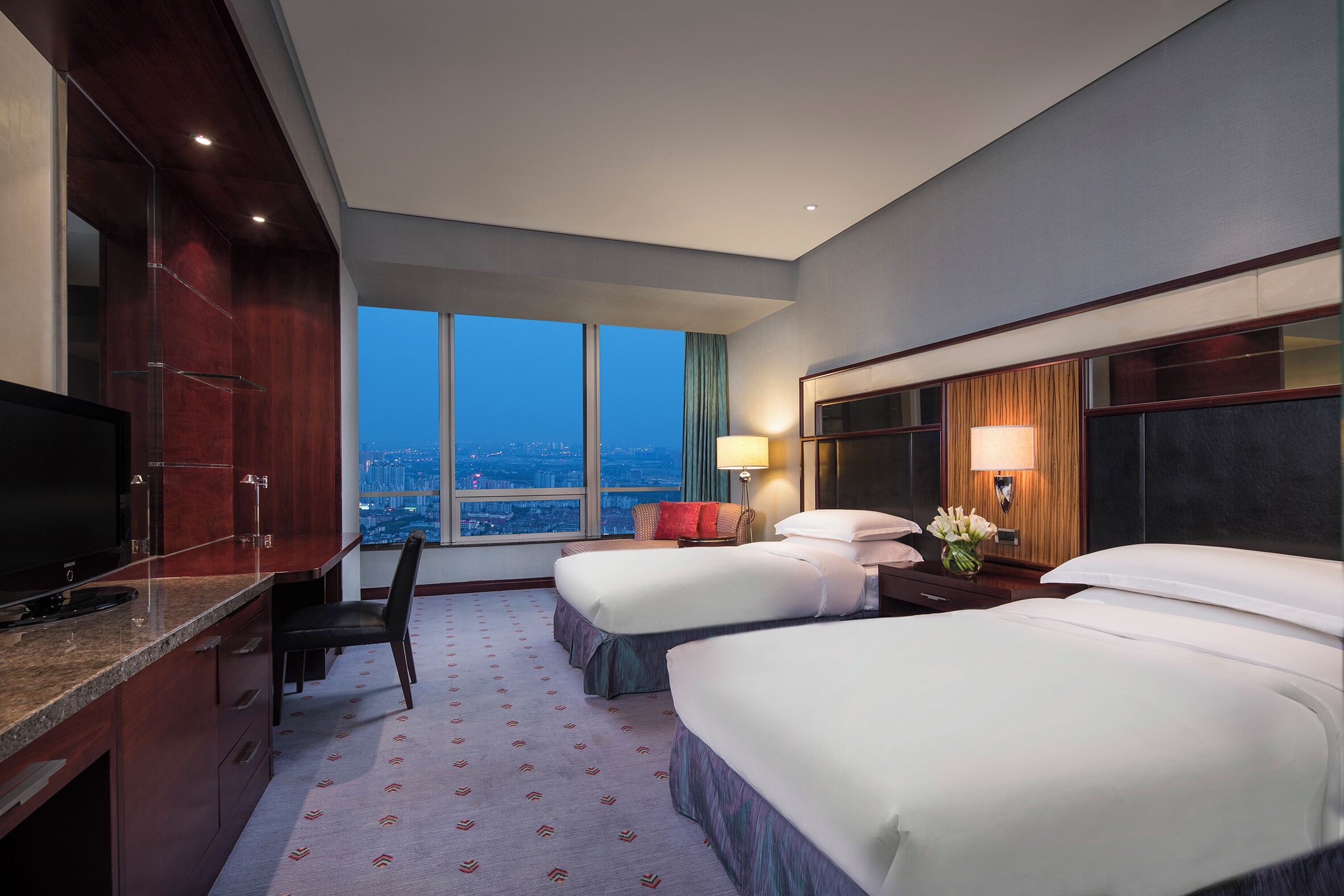 Down duvets, minibar, in-room safe, desk