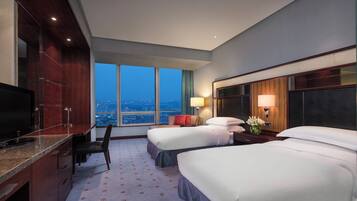 Down duvets, minibar, in-room safe, desk