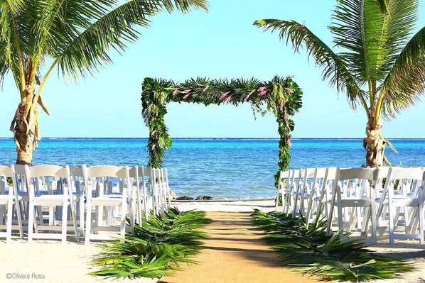 Outdoor wedding area