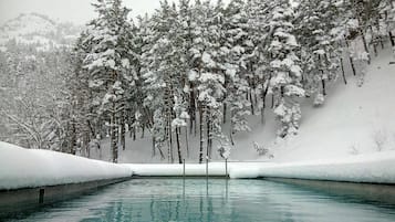 Indoor pool, sun loungers