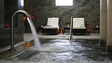 Sauna, tina de hidromasaje, baño de vapor y aguas termales