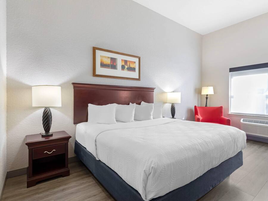 Camera, 1 letto king, non fumatori | Biancheria da letto di alta qualità, una scrivania, tende oscuranti