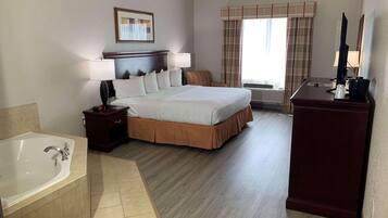 Premium bedding, desk, blackout drapes, iron/ironing board