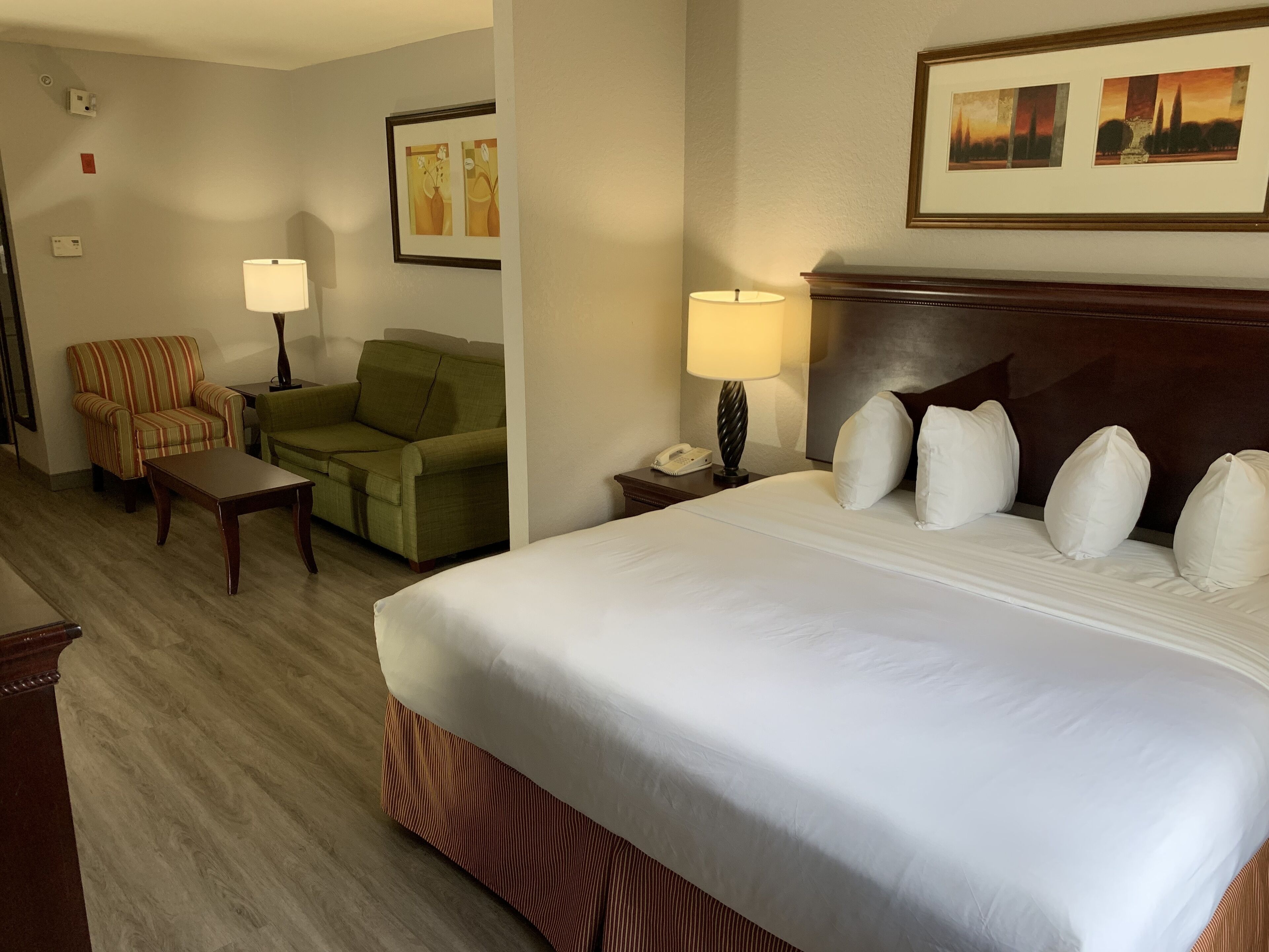 Studio suite, 1 kingsize bed met slaapbank, niet-roken | Luxe beddengoed, een bureau, verduisterende gordijnen