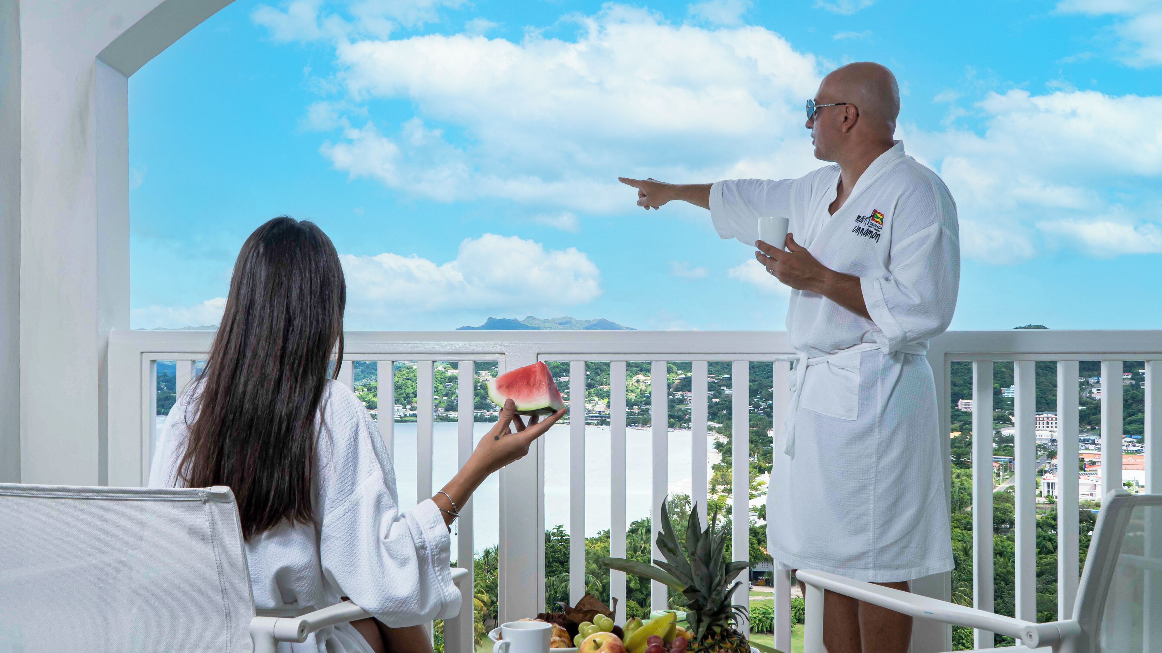 Studio Suite, 1 King Bed, Balcony, Sea View (Cinnamon) | Terrace/patio