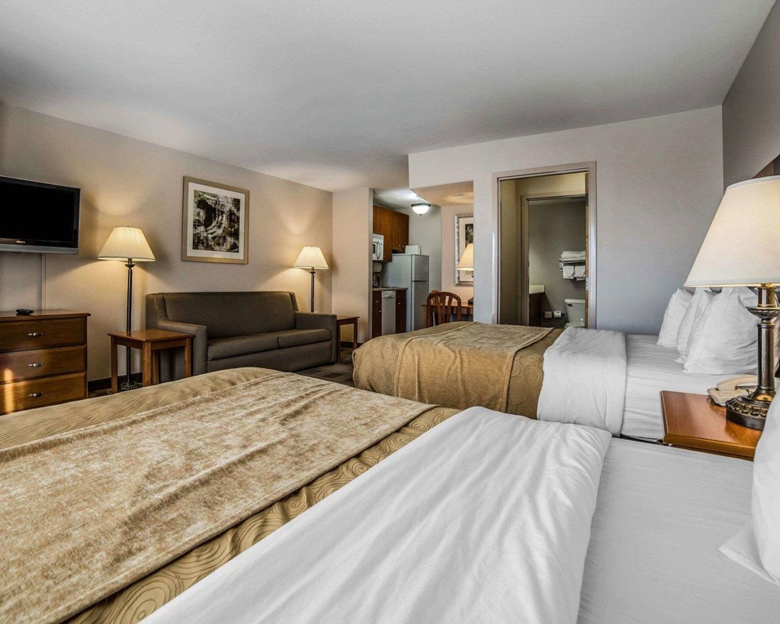 Desk, blackout curtains, iron/ironing board, free WiFi